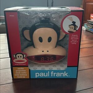 Paul Frank Julius Monkey Projection Clock Radio - Black and Cream